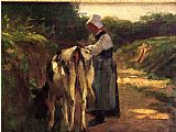 Edward Henry Potthast Grazing by the Roadside painting